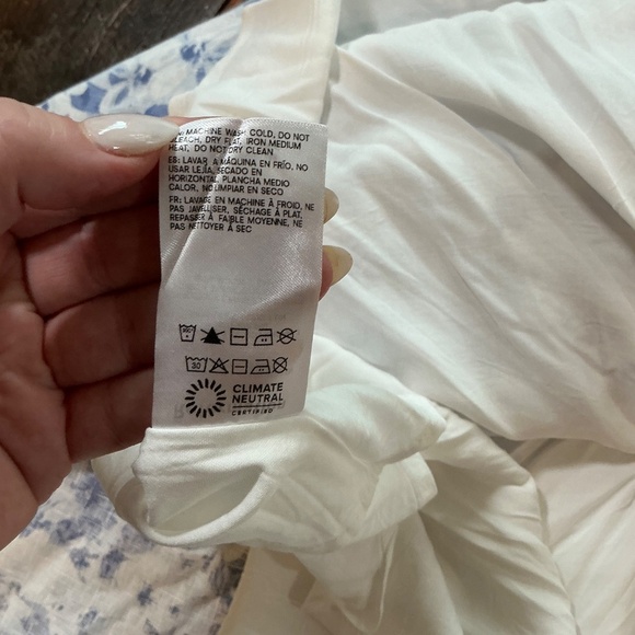 Reformation Monette Linen Midi Dress Blue White Floral 12 NWT - Picture 6 of 14